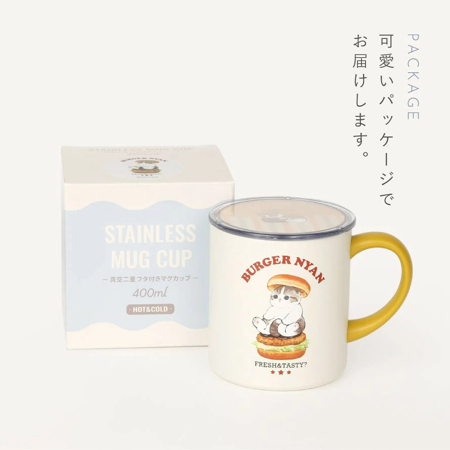 【Order】Mofusand Shark Cat Stainless Mug Cup Thermos Cup