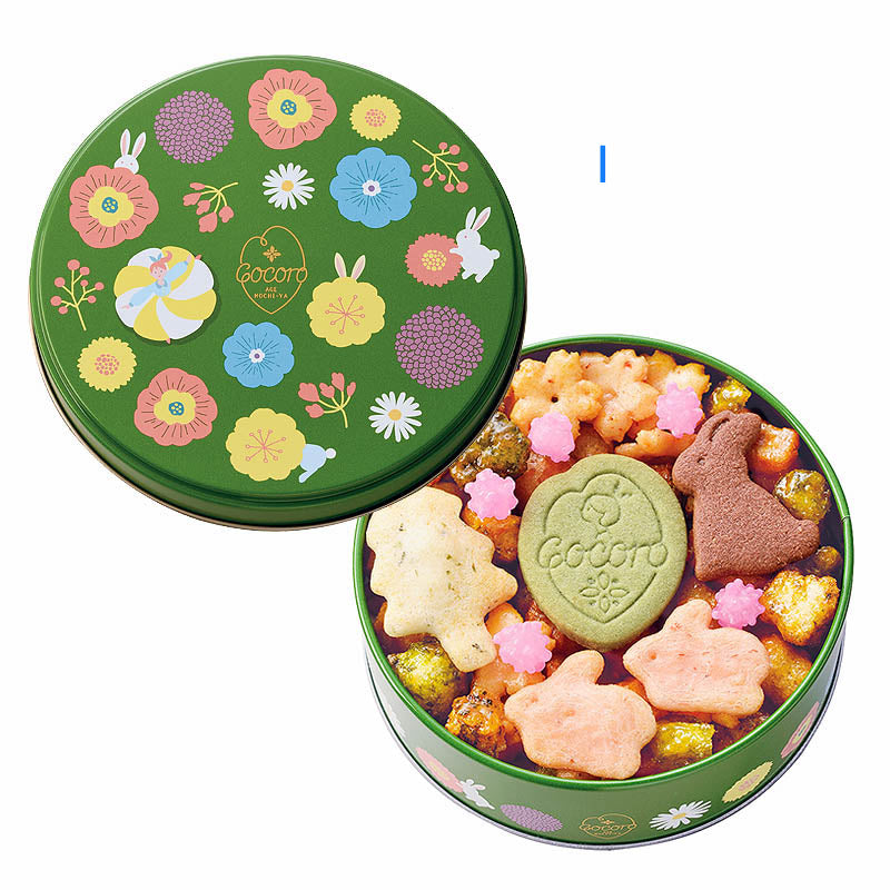 【Pre-order｜Mid-January】Agemochi Cocoro Cookie Rice Crackers（Mini Round Can）｜Cut-off：Dec27th