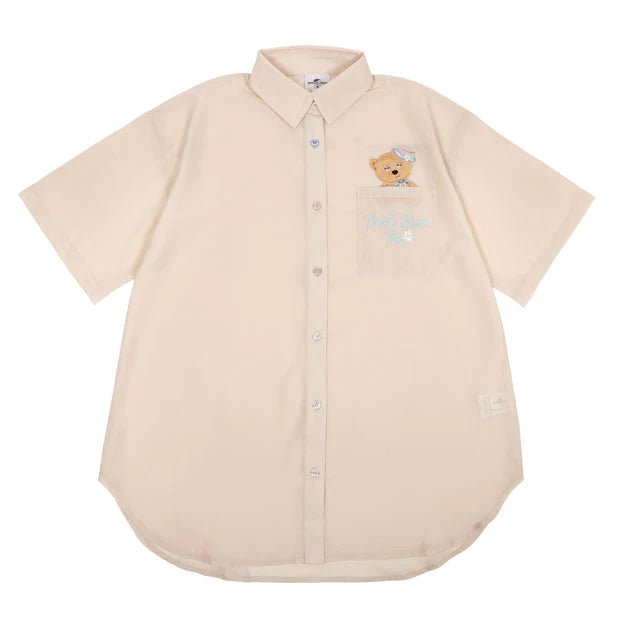 [Order] USJ Tim Bear Spring and Summer Daisy Series - Unisex Embroidered Shirt