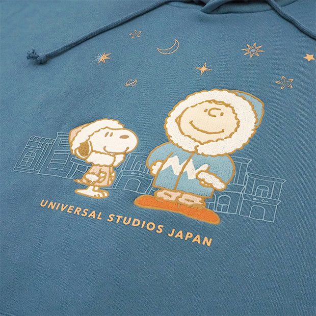 USJ PEANUTS 聖誕系列 - Snoopy & Charlie Brown 藍色連帽衛衣