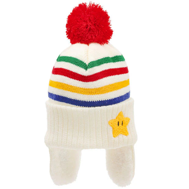 【Order】USJ Mario Super Star Mushroom Fur Muffler/Mittens/Knitted Hat (Kids)