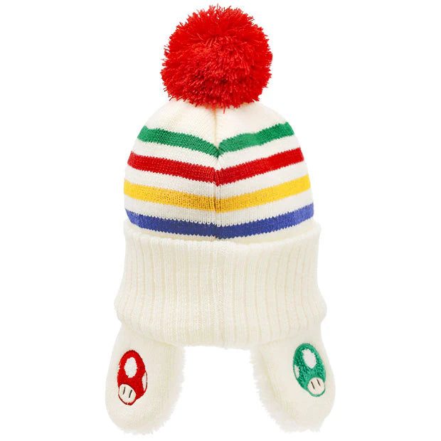 【Order】USJ Mario Super Star Mushroom Fur Muffler/Mittens/Knitted Hat (Kids)