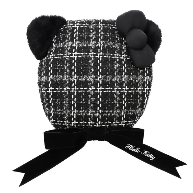 【Order】USJ Hello Kitty Tartan Check Beret Cap (Black)