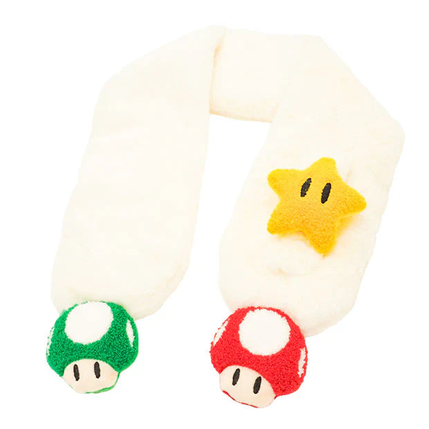 【Order】USJ Mario Super Star Mushroom Fur Muffler/Mittens/Knitted Hat (Kids)