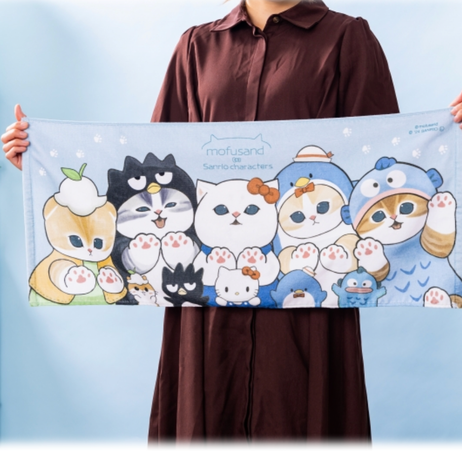 【訂貨】Mofusand x Sanrio 聯乘系列 第二彈 - 毛巾 / 濕紙巾蓋