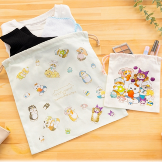 [Order] Mofusand x Sanrio 2nd Collaboration Series - Drawstring Bag