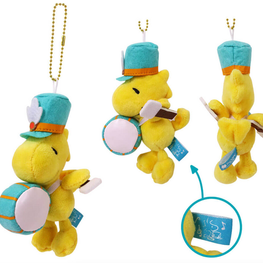【Pre-order】"WOODSTOCK and FRIENDS Lively Marching Band" Plush Chain