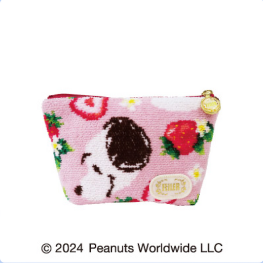 Snoopy in Ginza 銀座展 - FEILER Pouch- 草莓