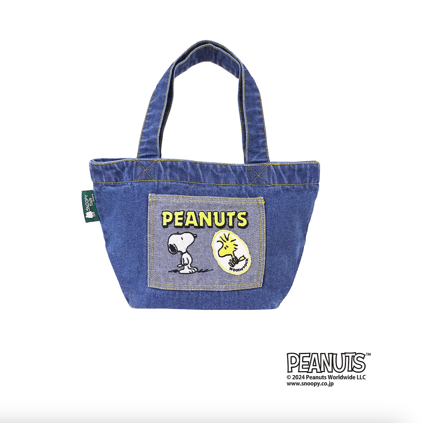【Pre-Order】Snoopy in Ginza Exhibition - Snoopy denim embroidered wappen Mini Tote Bag