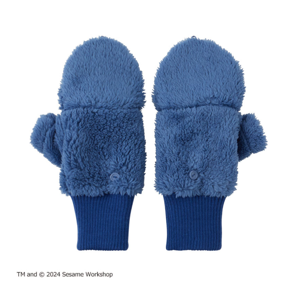 【Order】Sesame Street Elmo & Cookie Monster Fury Flip Cover Mittens Gloves