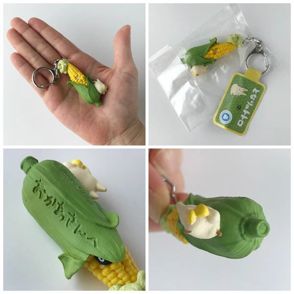 【訂貨】龍貓蔬果系列 - 小龍貓玉米鎖匙扣