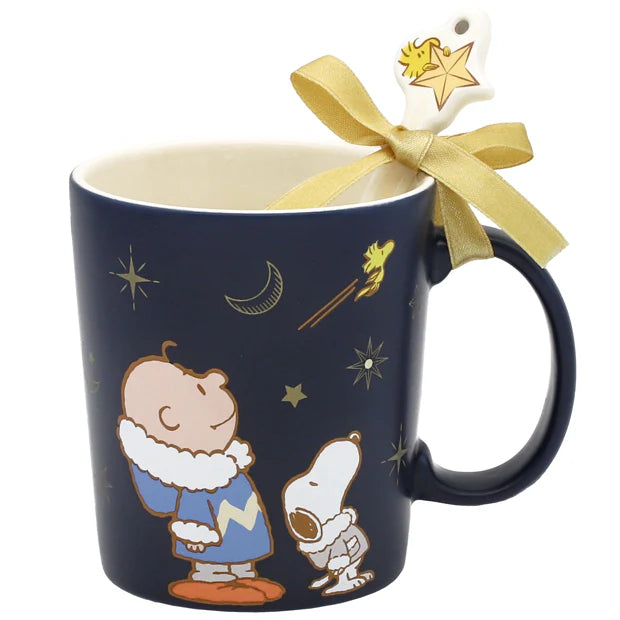 USJ PEANUTS 聖誕系列 - Snoopy & Charlie Brown 瓷杯連匙羹套裝