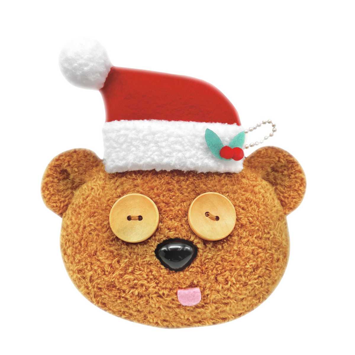 【訂貨】Santa Tim Bear Face Pouch 熊仔頭掛飾 （連零食）