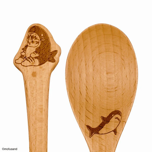 【Order】Mofusand Shark Cat Wooden Tableware (Spoon/Fork)