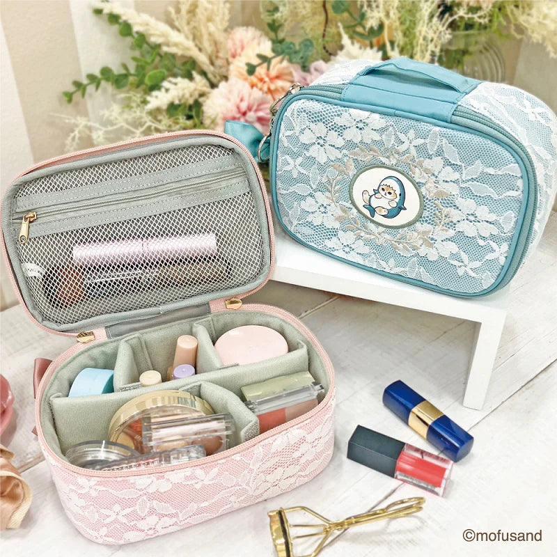 【訂貨】Mofusand 刺繡蕾絲系列 - 化妝袋 / 飾物收納包 / 卡套散銀包
