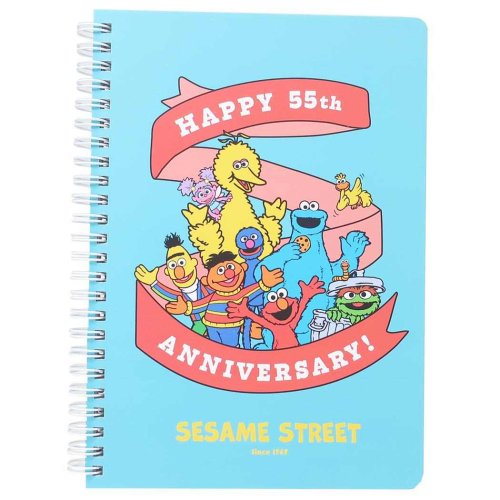 【Order】Sesame Street 55th Anniversary Stationery - A5 Ring Notebook