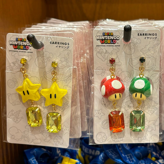 [Order] USJ Nintendo World Mario Mushrooms Super Star Earrings