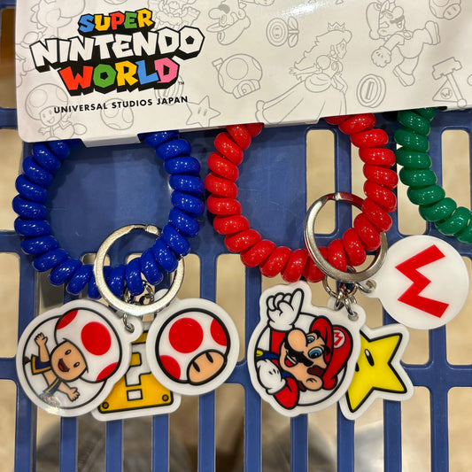 【訂貨】USJ 任天堂世界 Mario 橡筋鑰匙扣 （4pcs）
