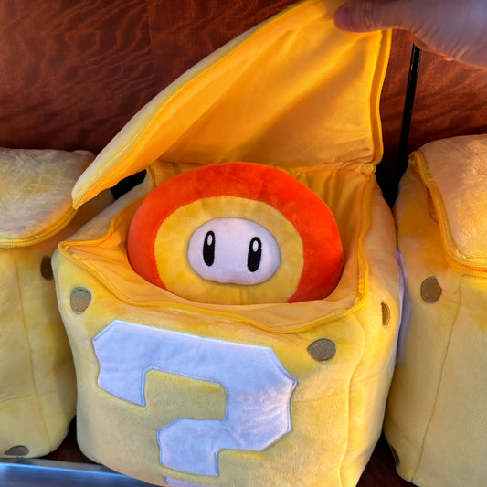 [Order] USJ Mario Nintendo World Question Mark Block Fire Flower Big Plush Cushion