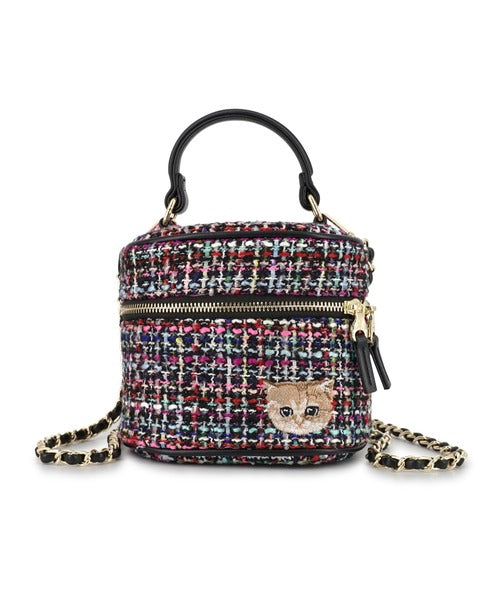 【Order】Paul & Joe Embroidered Cat Tweed Vanity Bag