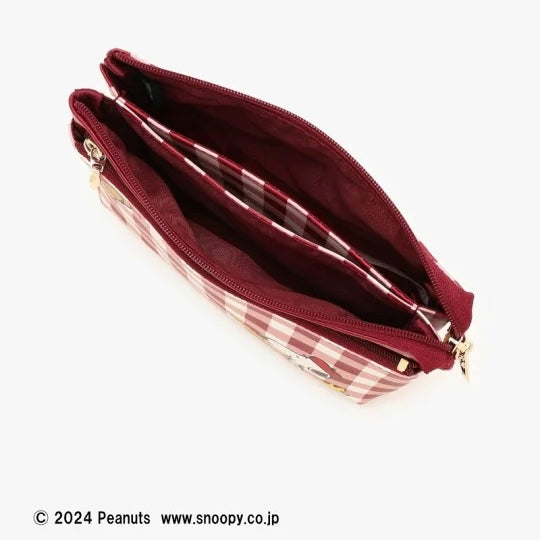 [Pre-order | October] Afternoon Tea Living "PEANUTS IN PARIS" - Red Checkered Pouch