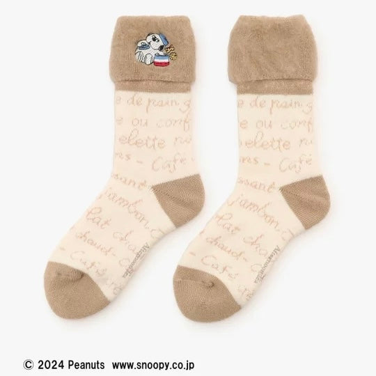 【Pre-order | Oct】Afternoon Tea Living "PEANUTS IN PARIS" - Socks（Snoopy & Olaf）