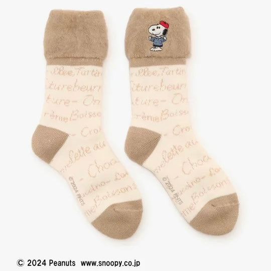 【Pre-order | Oct】Afternoon Tea Living "PEANUTS IN PARIS" - Socks（Snoopy & Olaf）