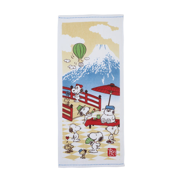 Snoopy 和風夏季全棉毛巾 - 長毛巾 （富士山）