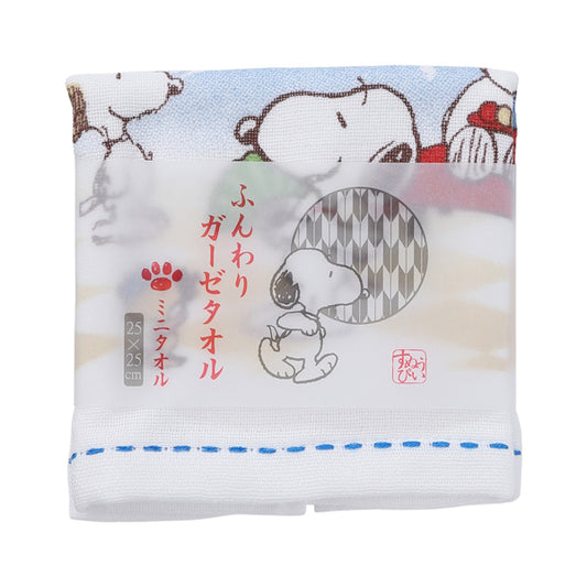 【訂貨】Snoopy 和風夏季全棉毛巾 - 小毛巾