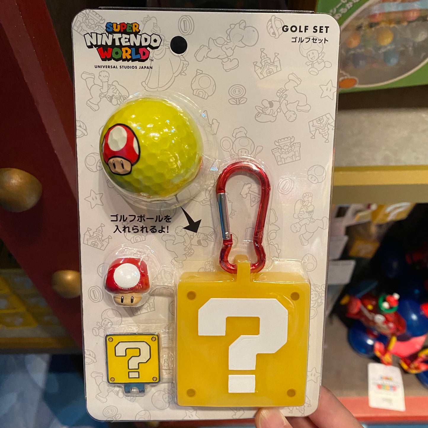 【訂貨】USJ Mario 問號蘑菇 高爾夫球掛飾套裝