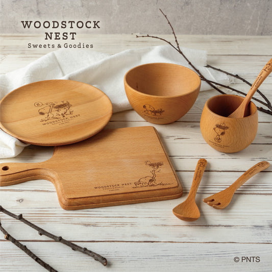【Order】 Woodstock Nest wooden tableware - round plate/bowl/cup/cutlery/cutting board