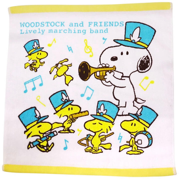 【Pre-order】"WOODSTOCK and FRIENDS Lively Marching Band" Towel/Thermos Bottle/Water Bottle Cover