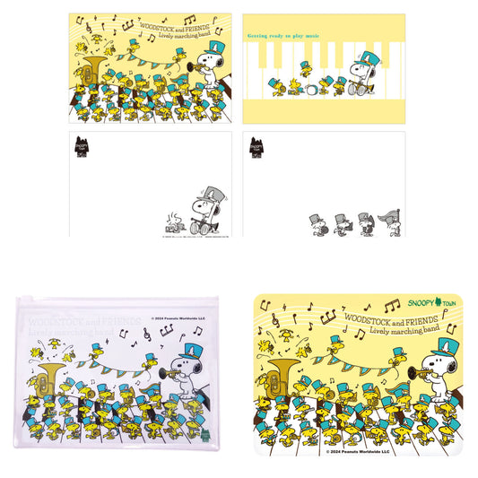 【Pre-order】"WOODSTOCK and FRIENDS Lively Marching Band" stationery