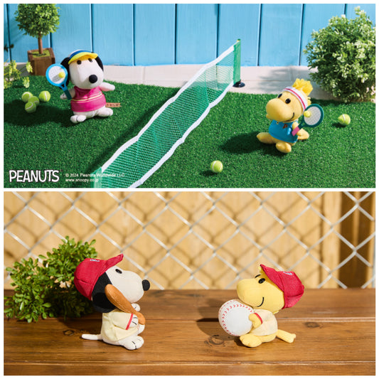 Peanuts Retorons 運動系列 - Snoopy & Woodstock 豆袋公仔