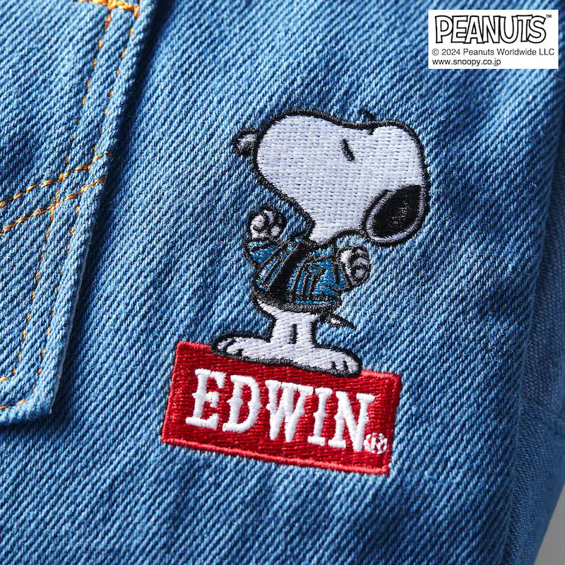[Order] Snoopy x EDWIN Embroidered Denim Pouch Cosmetic Bag