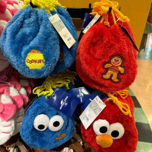 USJ 芝麻街 Elmo Cookie Monster 索繩袋