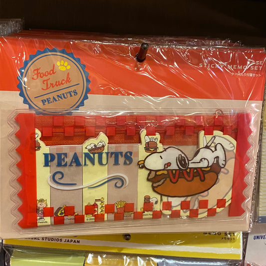 【訂貨】USJ Peanuts Food Truck 文具 - 便條貼套裝