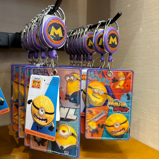 【Order】USJ Minions Despicable ME 4 - Retractable card holder Reel ticket holder