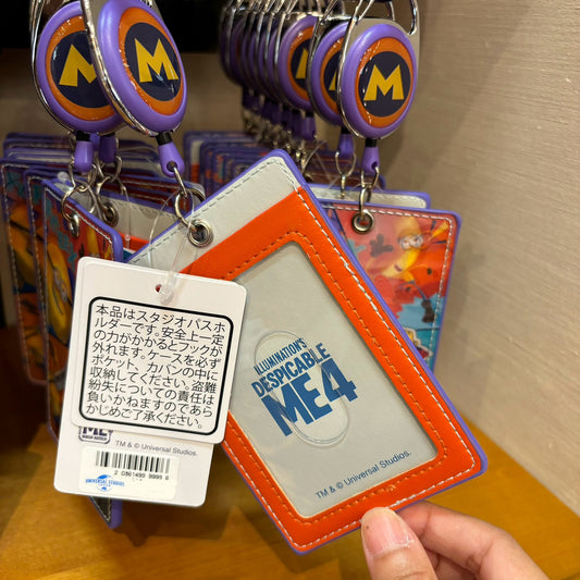 【Order】USJ Minions Despicable ME 4 - Retractable card holder Reel ticket holder