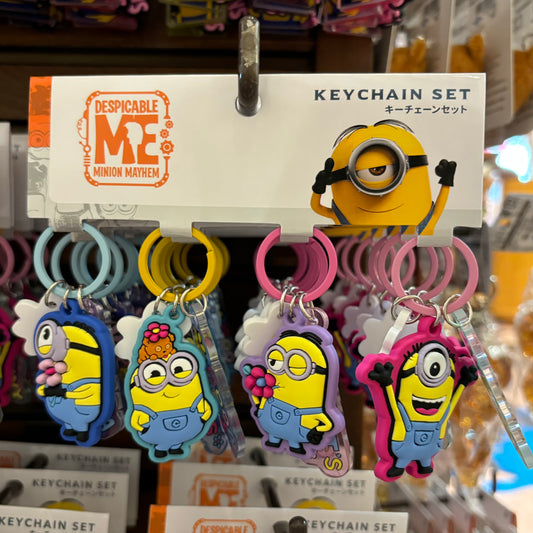 USJ Minions 花花立體牌 Keychain Set