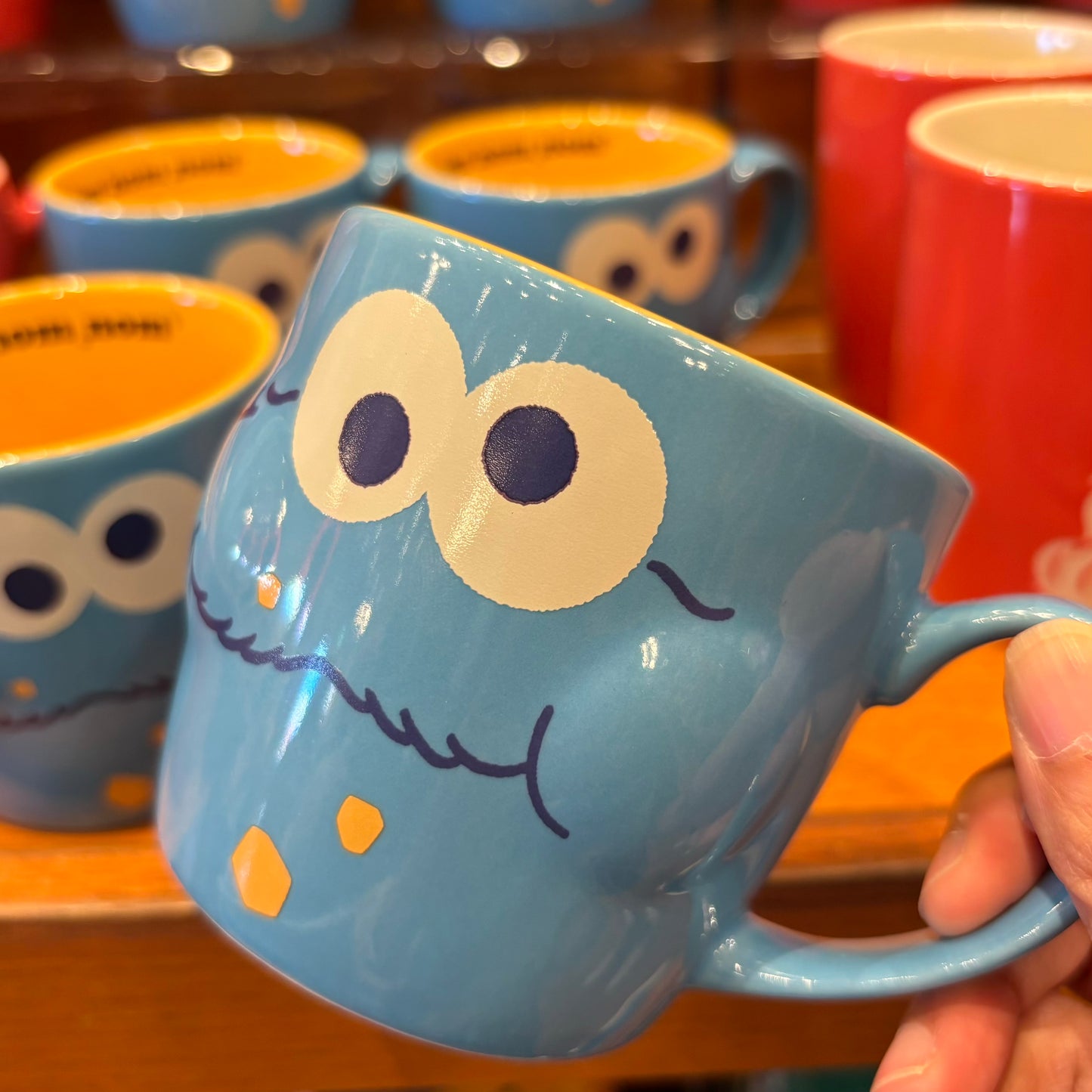 USJ Cookie Monster 立體表情瓷杯