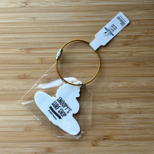 【In-Stock】Snoopy's Surf Shop Woodstock Metal Ring Surfing Keychain