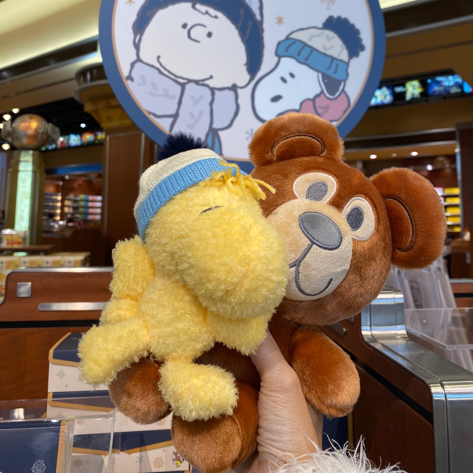 USJ PEANUTS 聖誕系列 - Woodstock & Bear 公仔