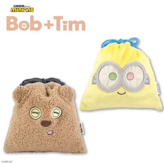 【Order】Minions Bob & Tim furry drawstring bag