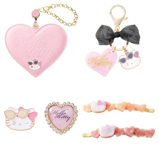 [Order] USJ Hello Kitty spring and summer ribbon series-reel card holder / keychain / ring / hairpin