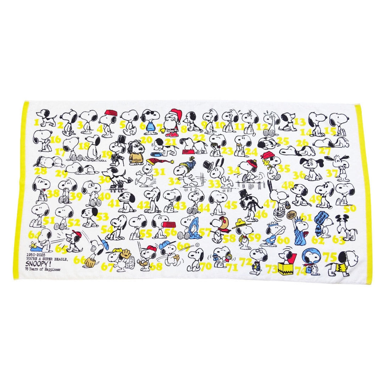 PEANUTS 75週年商品『YELLOW』- 浴巾 