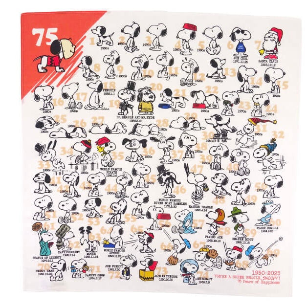 【Pre-order】Snoopy in Ginza Exhibition-PEANUTS 75th Anniversary Product "RED"