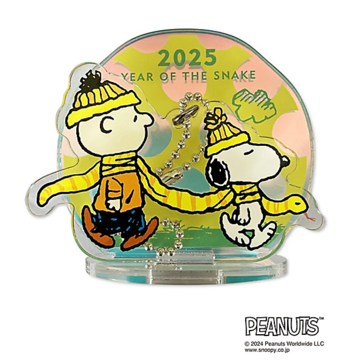 【預訂】Snoopy in Ginza 銀座展 - Snoopy 蛇年生肖系列 鑰匙扣 立牌裝飾