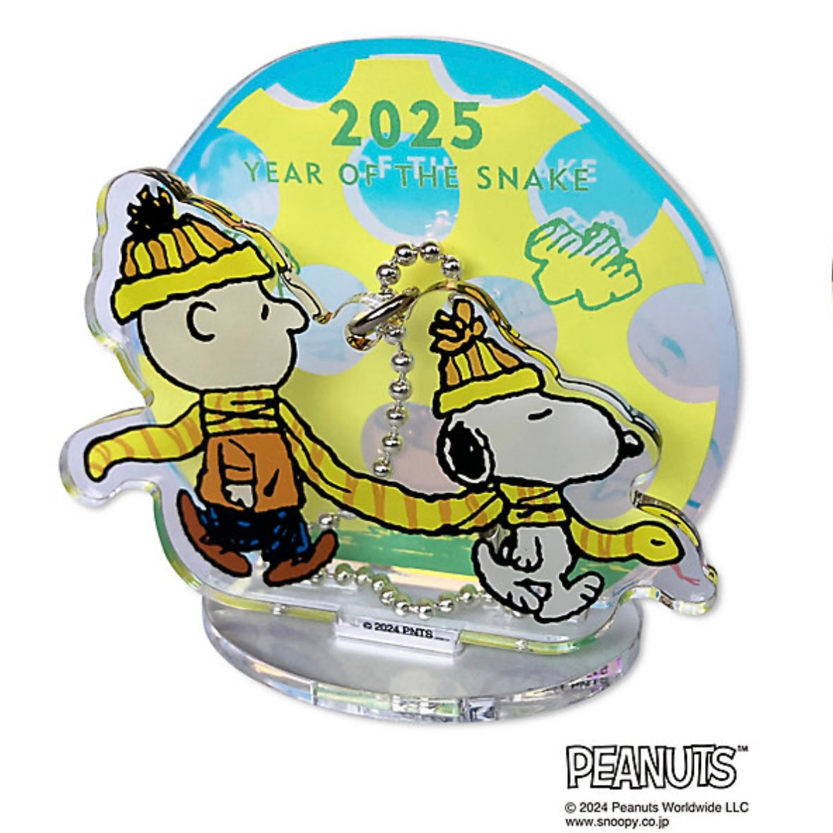 【預訂】Snoopy in Ginza 銀座展 - Snoopy 蛇年生肖系列 鑰匙扣 立牌裝飾