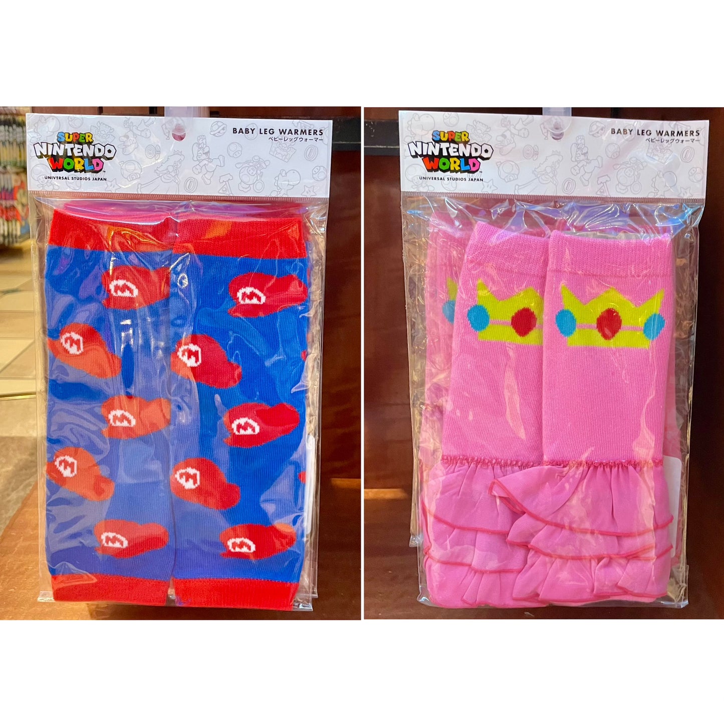 USJ Mario & Peach Baby Leg Warmers